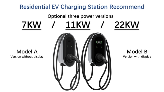 টাইপ 2 ওয়াল চার্জার বক্স 7KW 11KW 22KW স্তর 1 2 EV EU UK FR পর্তুগাল