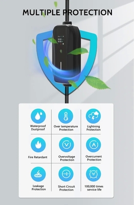 3.5KW 7KW 11KW এসি প্লাগ চার্জ ইভি হোম লেভেল 1 2 ইভ চার্জার হোম মোবাইল গাড়ি
