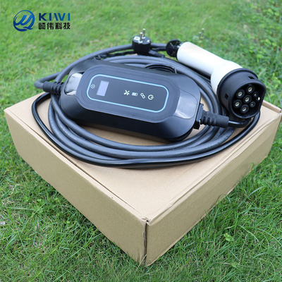 220V KIWI 3.5KW পোর্টেবল ইভি চার্জার টাইপ 2 16A J1772 বৈদ্যুতিক গাড়ির চার্জিং স্টেশন জন্য