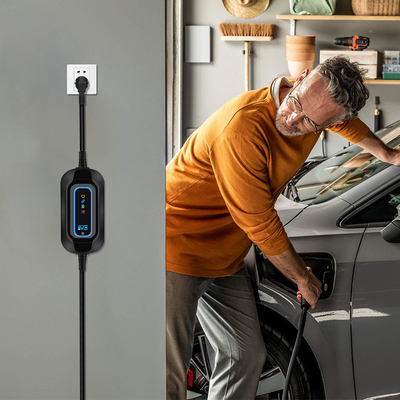 3.5kw লেভেল 2 ইভি পোর্টেবল চার্জার প্লাগ চার্জ স্টার্ট-আপ 16A আউটপুট বর্তমান বহিরঙ্গন জন্য