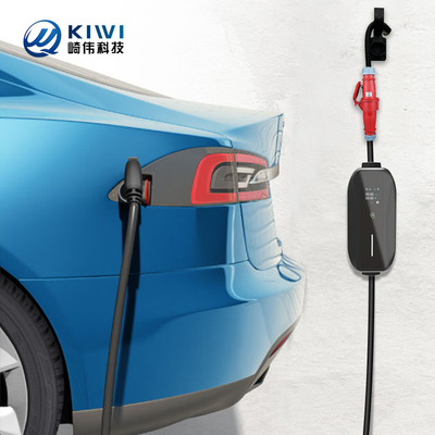 KIWI 11KW পোর্টেবল ইভি চার্জার J1772 বৈদ্যুতিক গাড়ির চার্জিং স্টেশন জন্য টাইপ 2 সংযোগ