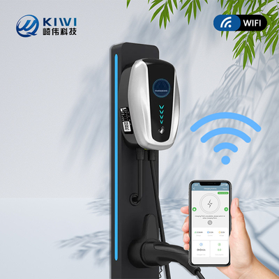 50Hz±10Hz গ্রিড ফ্রিকোয়েন্সি টাইপ 2 ইভি চার্জিং স্টেশন কিউই মিনি Ocpp 7kw ওয়াল বক্স সহ
