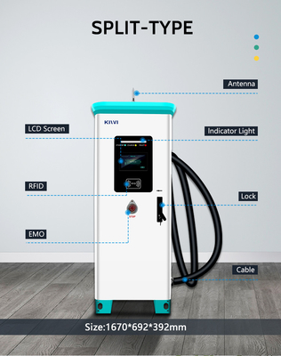 CCS1/CCS2 ইন্টারফেস স্ট্যান্ডার্ড 320KW বাণিজ্যিক EV চার্জার KIWI DC এ দ্রুত চার্জিংয়ের জন্য