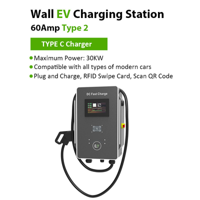 বিনোদন পার্কের পার্কিং লটের জন্য 30kW/40kW বৈদ্যুতিক গাড়ির চার্জার RS485 যোগাযোগ